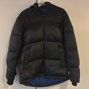 Black puffy winter jacket (Size - Adult Medium)